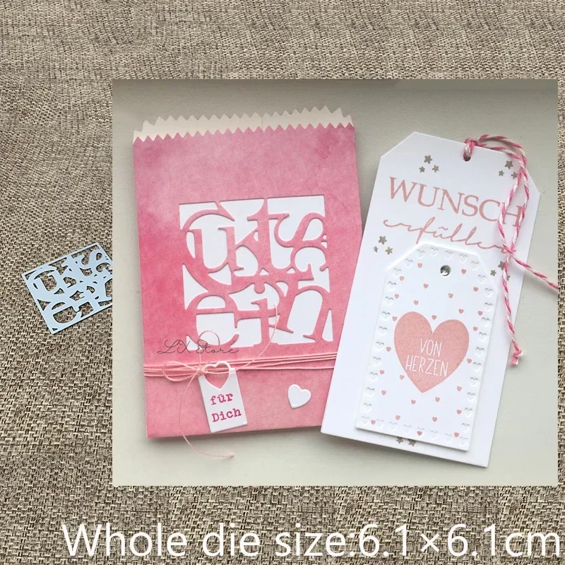 

XLDesign Craft Metal Cutting Die cut dies German Voucher square decoration scrapbook Album Paper Card Craft Embossing die cuts
