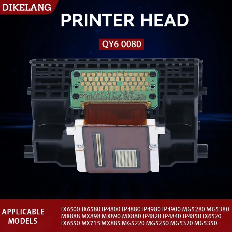 

QY6-0080 Printhead Print Head For Canon IX6500 IX6580 IP4800 IP4880 IP4980 IP4900 MG5280 MG5380 MX888 QY6 0080 Printer Head