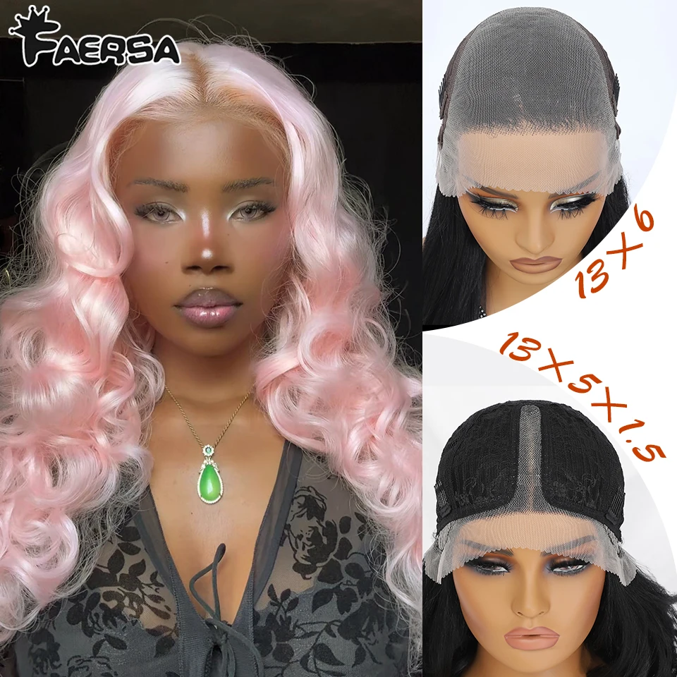 

Latisha Pink HD Lace Frontal Wigs 24-дюймовые синтетические свободные волнистые парики для чернокожих женщин вьющийся парик с детскими волосами 13x6