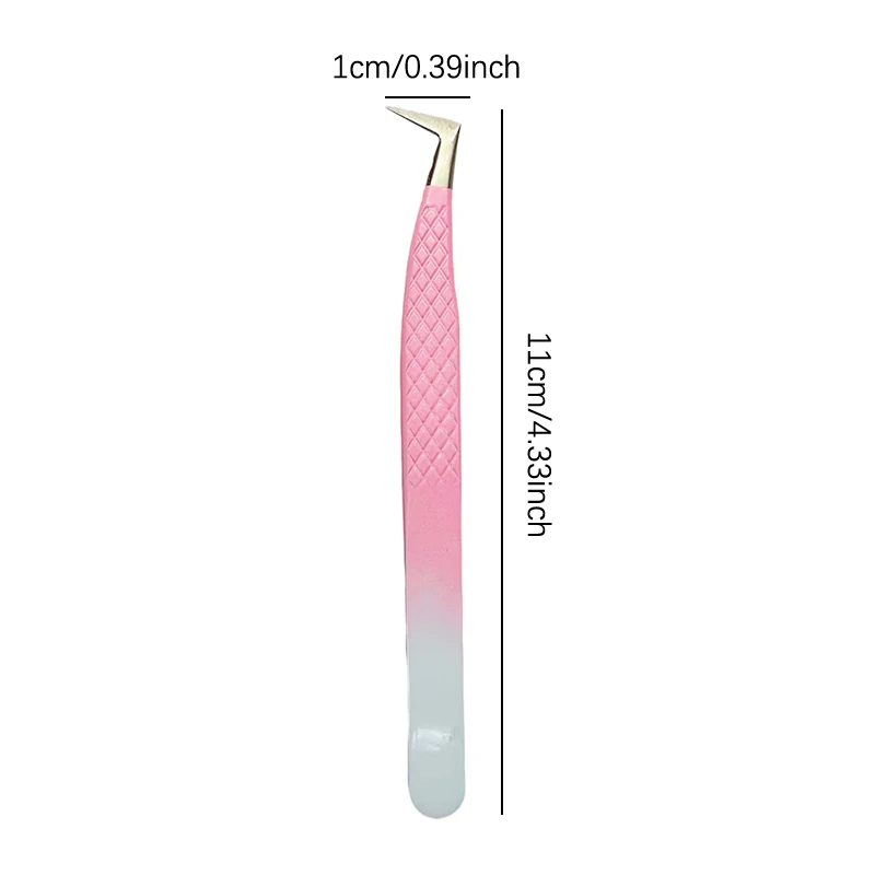 Eyelash Comb Tweezers Anti-Static Non-Magnetic Professional Pincet Lashes Extension Tweezers Makeup Tools Rhinestone Picker Tool