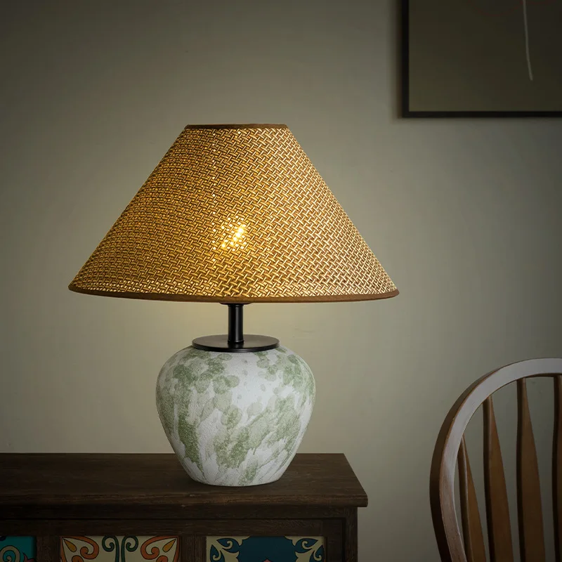 Japanese Wabi Sabi Style LED Floor Lamps Designer Ceramic Desk Lamp Living Room Homestay Bedroom