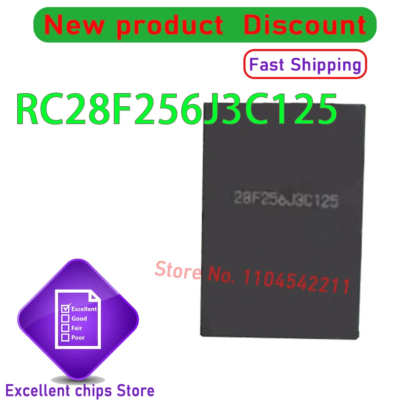

(5-10 шт.) 100% новый набор микросхем RC28F256J3C125 28F256J3C125 28F256J3C 28F256 BGA64