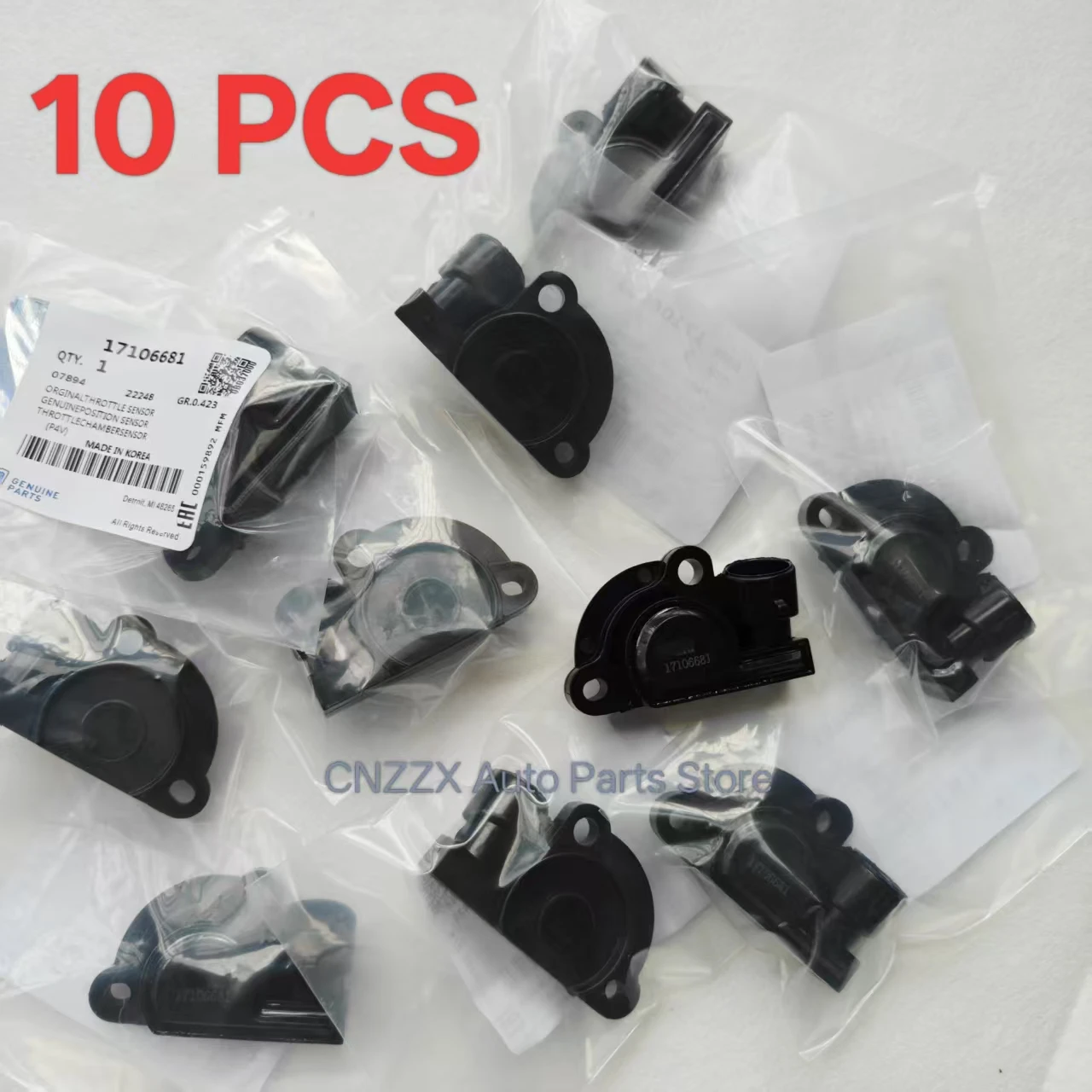 10PCS Throttle Position Sensor TPS Sensor OEM#17106681 For Chevrolet Aveo Hummer Cadillac Opel Corsa Meriva Astra GMC