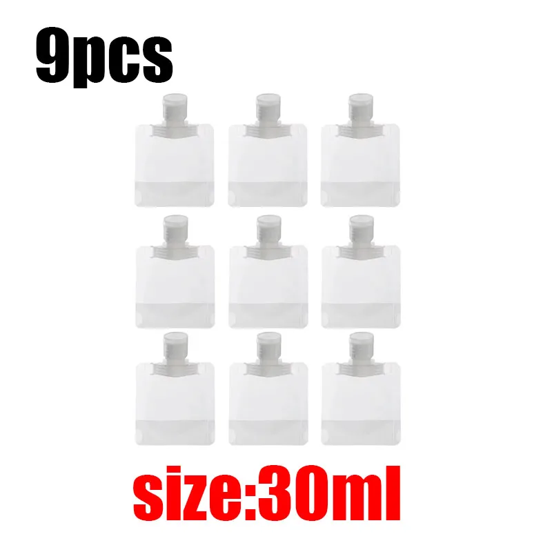 3-12PCS 30/50/100ML Reise Größe Leere Squeeze Beutel Nachfüllbare Shampoo Toilettenartikel Conditioner Auslaufsicher reise Beutel