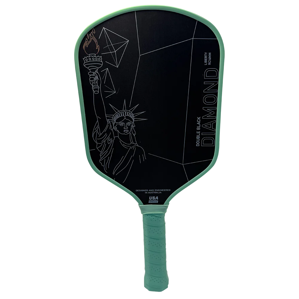 Paleta de Pickleball termoformadora RC de 16 mm con doble diamante negro aprobado por estándar de USAPA