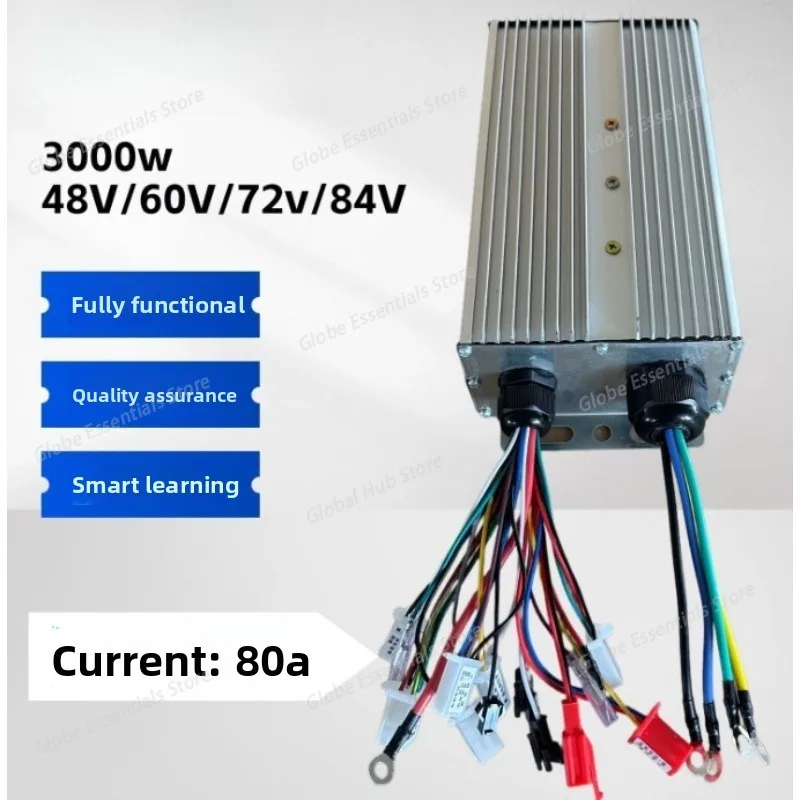 

Бесщеточный контроллер 48 В 60 В 72 В 84 Вт 3000 Вт 18 Mosfet для двигателя BLDC/электрического велосипеда/деколя/трехколесного велосипеда/мотоцикла
