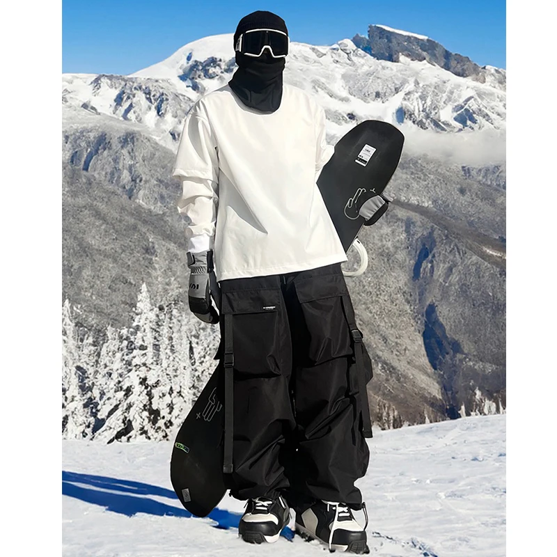 

Thi Winter Ski Pants ex Paratrooper Waterproof Warm Hiking Mountain Boarding Trousers Windproof Snowproof Outdoor Gear