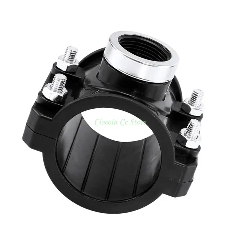 X90F Efficient PE Plastic Water Pipe Adapter with Internal Threads Carbon Metal Pipe Connector for Quick Installation & Leak