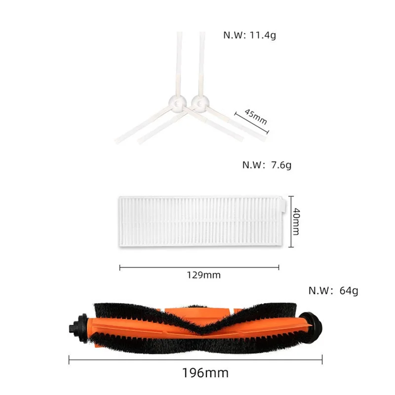 Remplacement de lingette de gril de vadrouille de filtre Hepa, pièces pour X-PlagroSerie 95, RG7975WH, RG7987WH