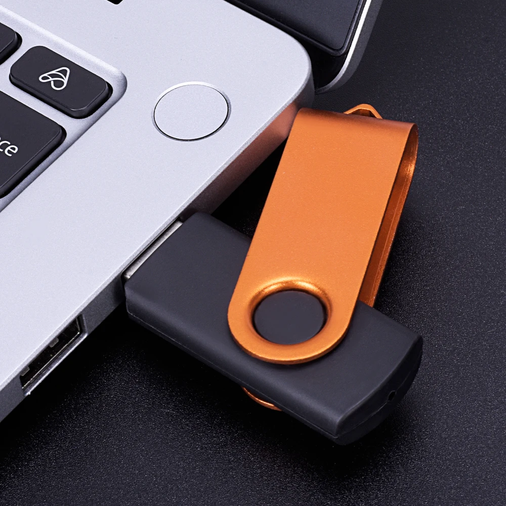 محركات أقراص فلاش USB 2.0 معدنية قابلة للدوران 64 جيجابايت 32 جيجابايت محرك أقراص عالي السرعة 16 جيجابايت USB عصا ذاكرة 8 جيجابايت 4 جيجابايت قرص U أسود لأجهزة الكمبيوتر المحمول
