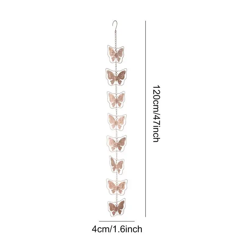 Metal Rain Chain Butterfly Chimes And Cups Rain Catcher For Gutter Roof decoration metal drainage rain chain downspout tool