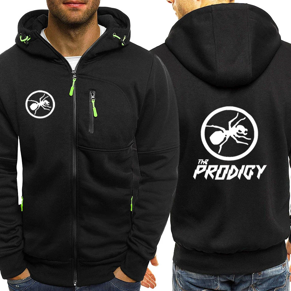 The Prodigy Punk Bigbeat Rock Band 2024 Tri-color Hooded Jacket Spring Autumn Men's Leisure Comfortable Spliced Zipper Top