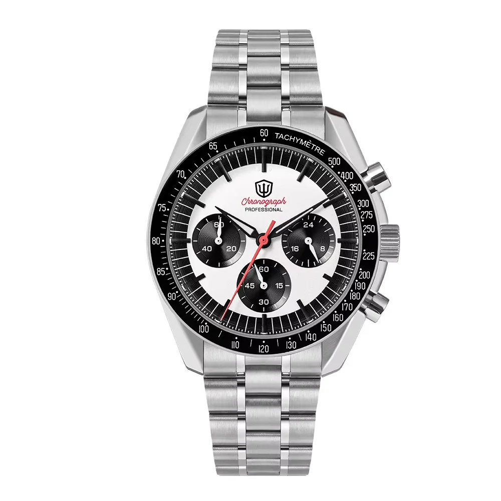 Watchdives New Wd1863 Quartz Men Watch VK63 Chronograph Bubble Sapphire Waterproof 39Mm Steel Top Brand Luxury Business Watch image 3