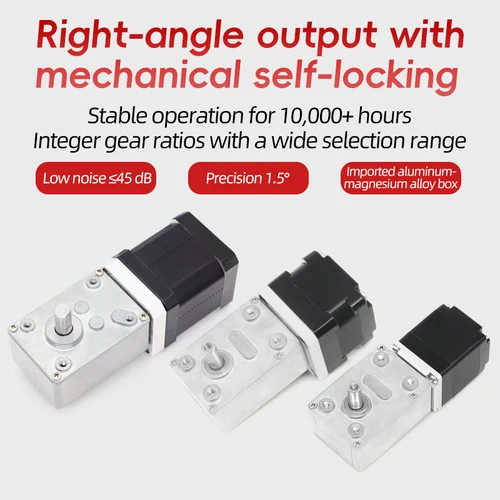 Imagen 2 del producto UMOT desaceleración híbrida 28/35mm NEMA11/1417 Motor paso a paso de engranaje helicoidal Mini engranaje helicoidal de alto par Motor reductor de desaceleración CC