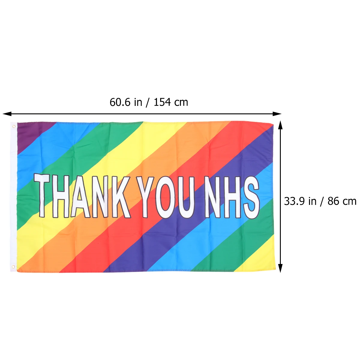 

British Rainbow Durable Polyester Banner for Parties Festivals UK Britain Thanks Banner Thanks Banners Decorations