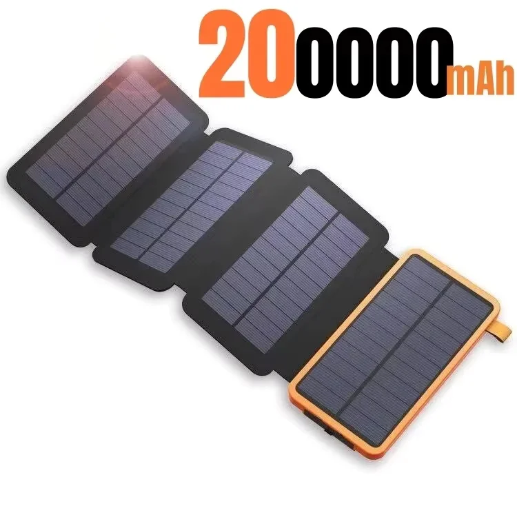 200000mAH zonne-energiebank opvouwbare zonnepanelen 5V 2A USB-uitgang draagbaar buiten kamperen zonne-energie voor iPhone Android