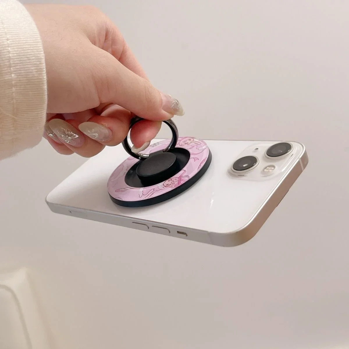 Cartoon Magnetic Folding Ring Stand for IPhone 11 12 13 14 15 16 Pro Max Holder Mount Support for Galaxy S24 Ultra