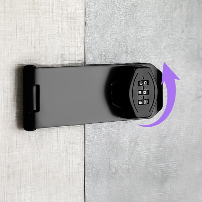 M6CF Drawer Code Lock 3Digit Combination Cabinet Hasp Lock Lockers Keyless Lock Privacy Password Lock for Office Home