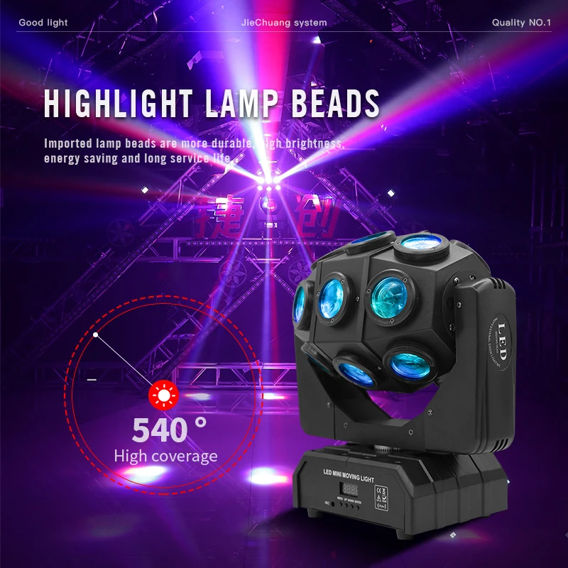 JC Light Stage Light Dj Disco Moving Beam in Bar 18pcs*10w Rgbw 4in1 Led Beam Fast Moving Head Lights DMX512 KTV Bar