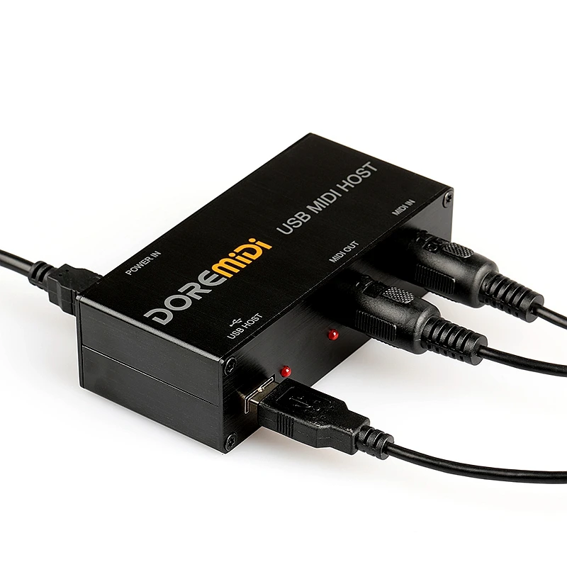 USB MIDI Kotak Host MIDI Konverter Host Mengkonversi Antarmuka Perangkat MIDI dari Alat Musik Menjadi 5-pinMIDIInterface Umum