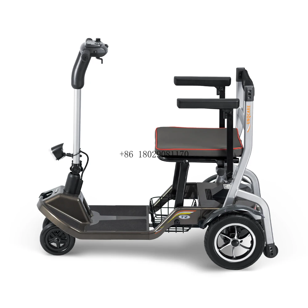 Small Electric Three Wheel Disabled Mobility Scooter for Elderly Handicapped Folding Portable Compact Lightweight Foldable