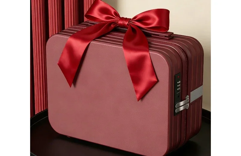 16-Inch small mini cosmetic case, high-value new souvenir, can be set with tie rod
