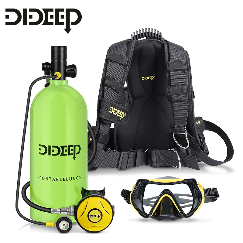 

DIDEEP 3L Scuba Oxygen Cylinder Diving Rebreather Scuba Tank Double Shoulder Straps Scuba Diving Cylinder Kit