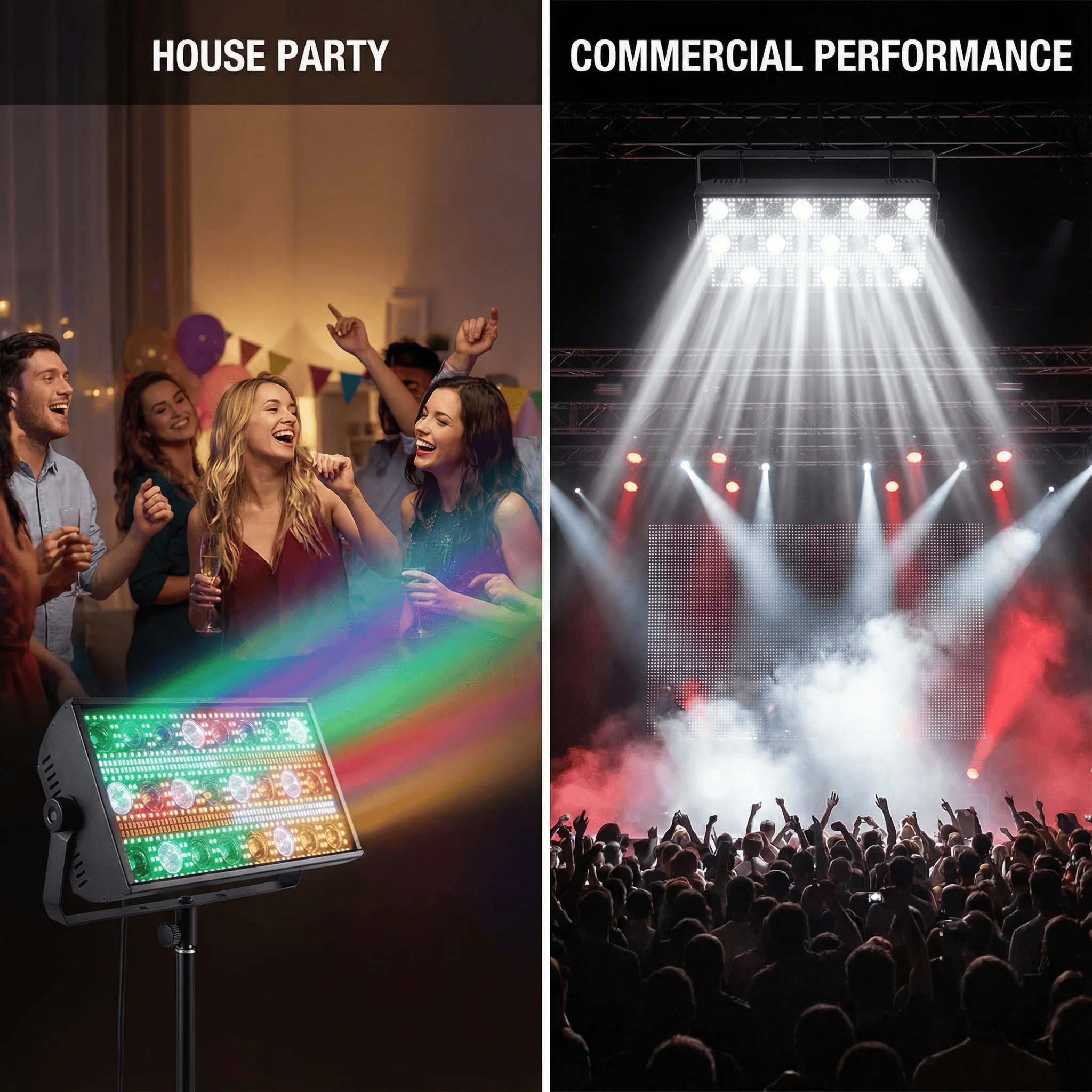 300W Beam & Strobe RGBW 4in1 48 Partitie LED Stroboscoop 24 STKS 8000 K DMX Super Heldere DJ Wash Bar Podiumverlichting Effecten