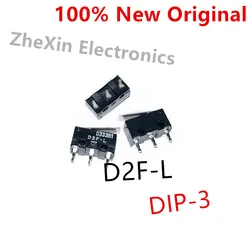 10PCS/Lot   D2F-L 、D2F-L3 、D2F-L-A 、D2F-L-D 、D2F-F 、D2F-01L 、D2F-01L-A1   DIP-3   New original travel microswitch