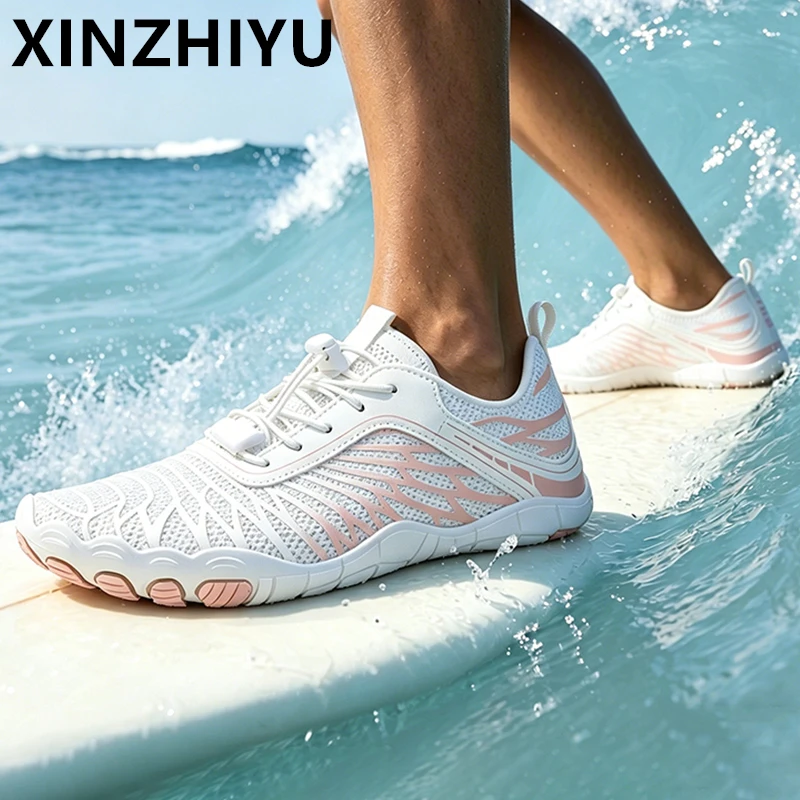 Zapatos acuáticos para hombre y mujer, zapatos de agua para caminar descalzo, de secado rápido, para playa, río, natación, zapatillas de deporte, unisex, para senderismo y surf