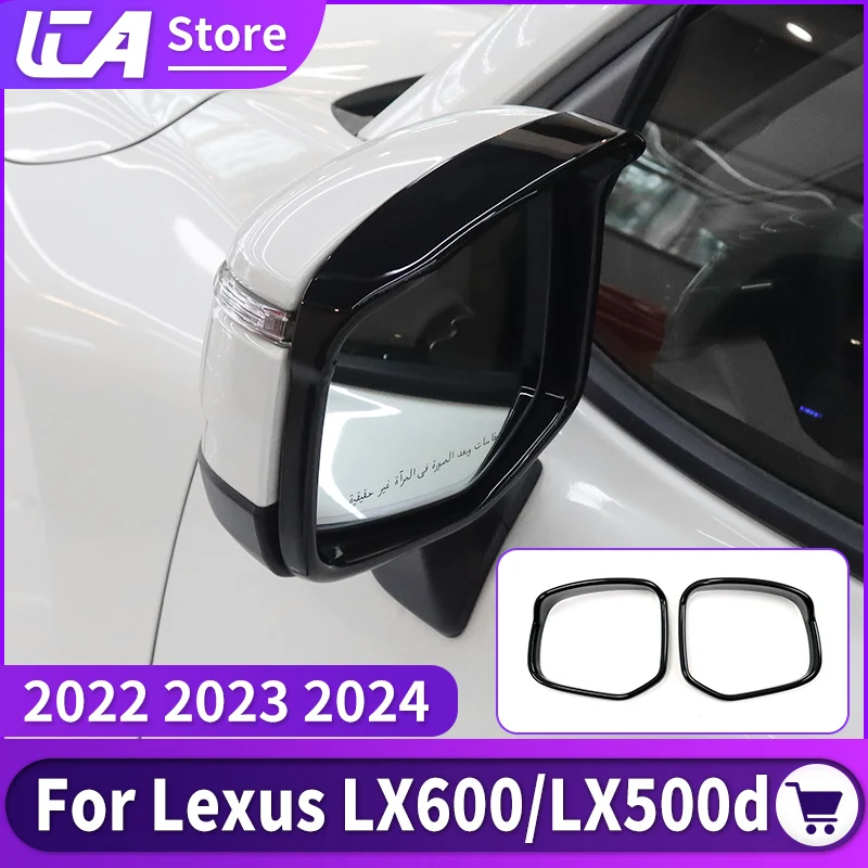 For 2022 2023 2024 Lexus LX600 LX500d Rearview Mirror Rainproof Cover Rain Eyebrow LX 600 Exterior Upgrade Accessories body kit