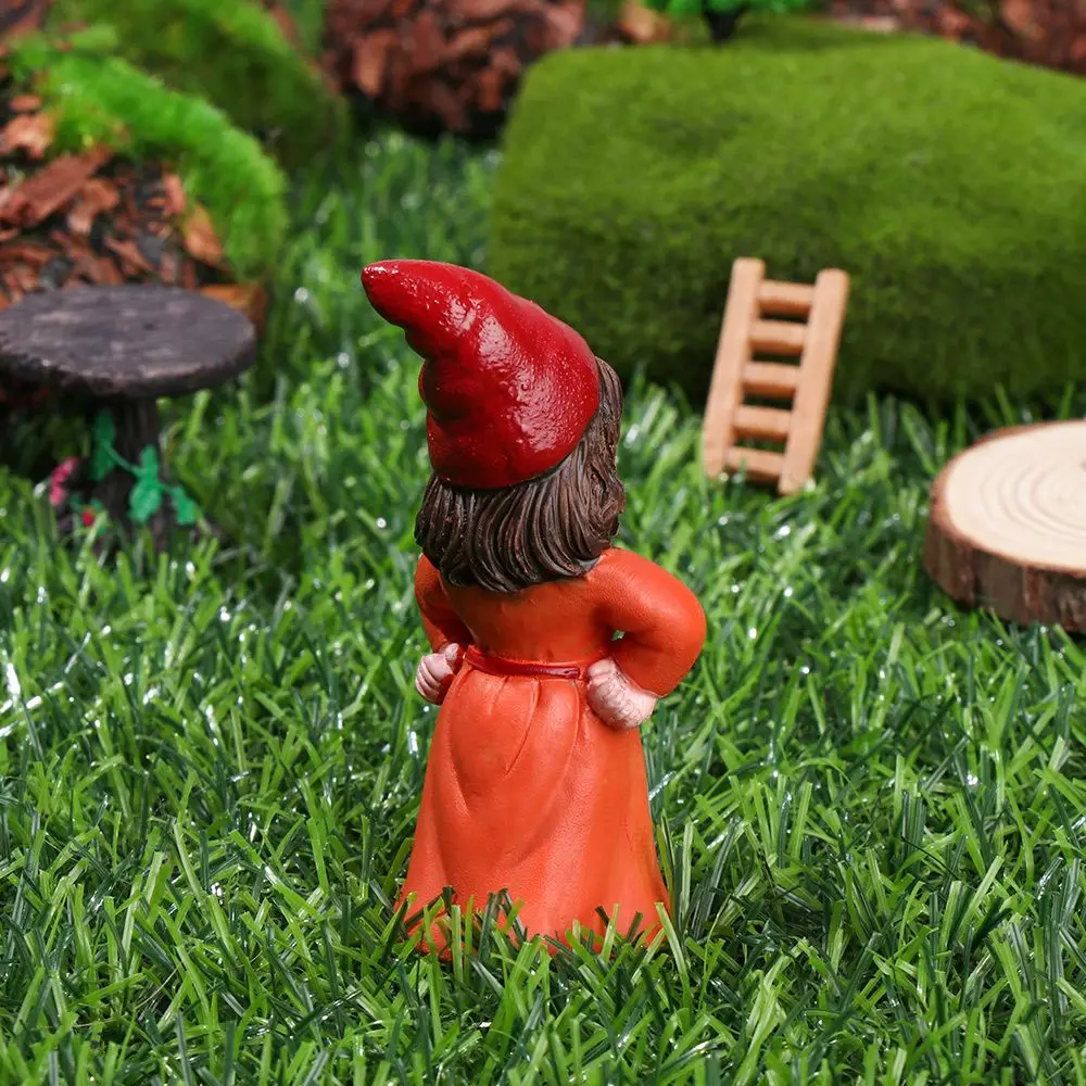 Micro Landscape Christmas Gift Riding Pig Gnome Fairy Garden Decorations Miniature Dwarf Figurine Female Goblin Statue