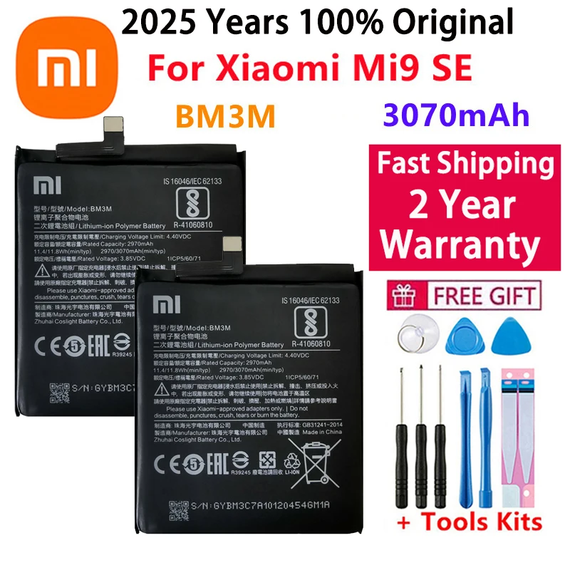 2025 Years 100% Original Battery BM3E BM3L BM3M BM4F For Xiaomi Mi 9 ,Mi 9 Lite A3 CC9 CC9e , Mi 9 SE , Mi 8 , Phone Batteries image 4
