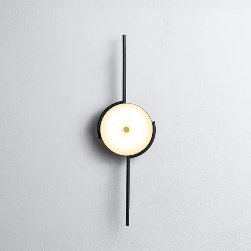 Minimalist Round Marble LED Wall Lamps Luxury Long Strip Wall Light Living Room Background Bedside Bedroom Aisle Hallway Sconces