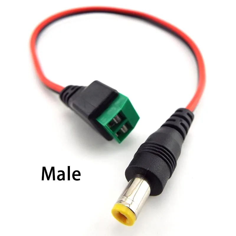 5.5*2.1mm 12V DC Male Female Plug Cable to DC Plug Connector Extend Cable for LED Light Strip CCTV Camera C6