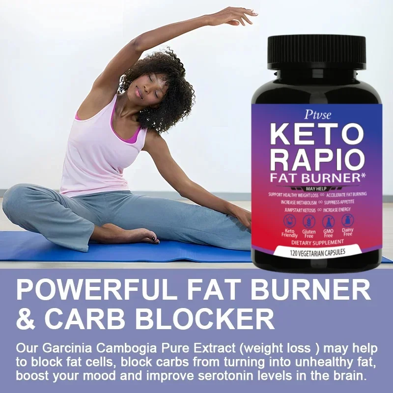 Keto Fat Burner - Supports Detoxification, Digestion, Metabolism, Keto-friendly Vegetarian Capsules