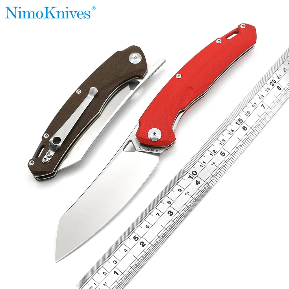

Nimoknives & Fatdragon Design R9 Pocket knife D2 Blade G10 Handle EDC Multifunctional Tool For Outdoor Camping