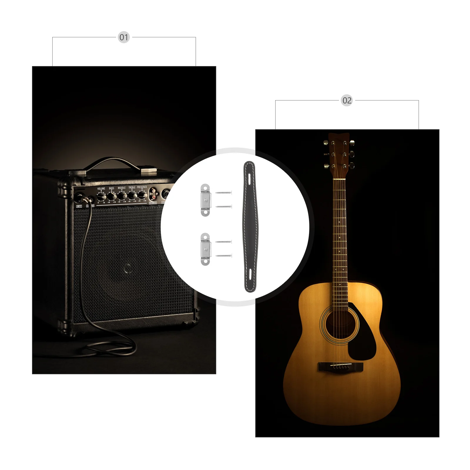 

1 Set Of Guitar Speaker Handle Replacement For Amplifier Audio Cabinet Small Size Easy Carry Smooth Finish Safe Material Durable