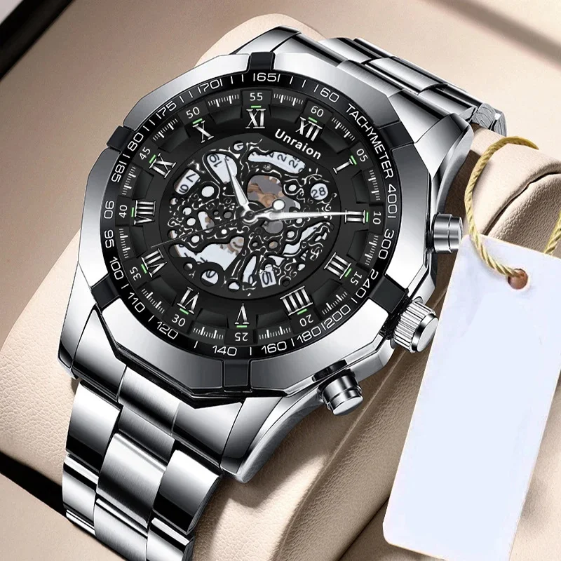 New Fully Automatic Movement Watches Men\'s Calendar Waterproof Luminous Mechanical Watch Business Large Dial Quartz Watch