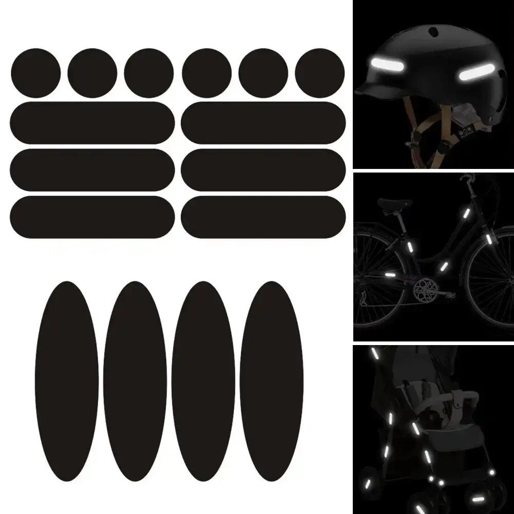 AliExpress NONE Motorcycle Helmet Black Invisible Reflective Stickers Oval Circle Reflective Tape for Helmets Bike Accessories