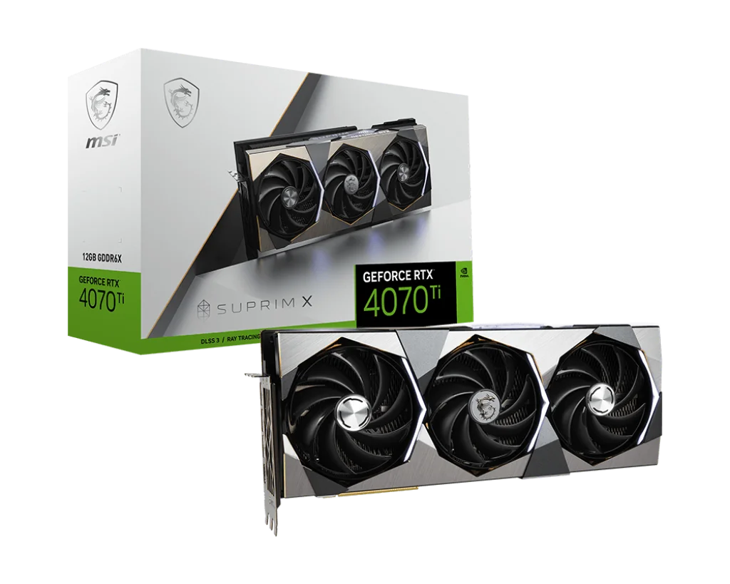 NVIDIA GeForce RTX 4070 Ti VENTUS 3X 12G Graphics card with PCI Express Gen 4 Interface supports 12GB GDDR6X 192-bit Memory