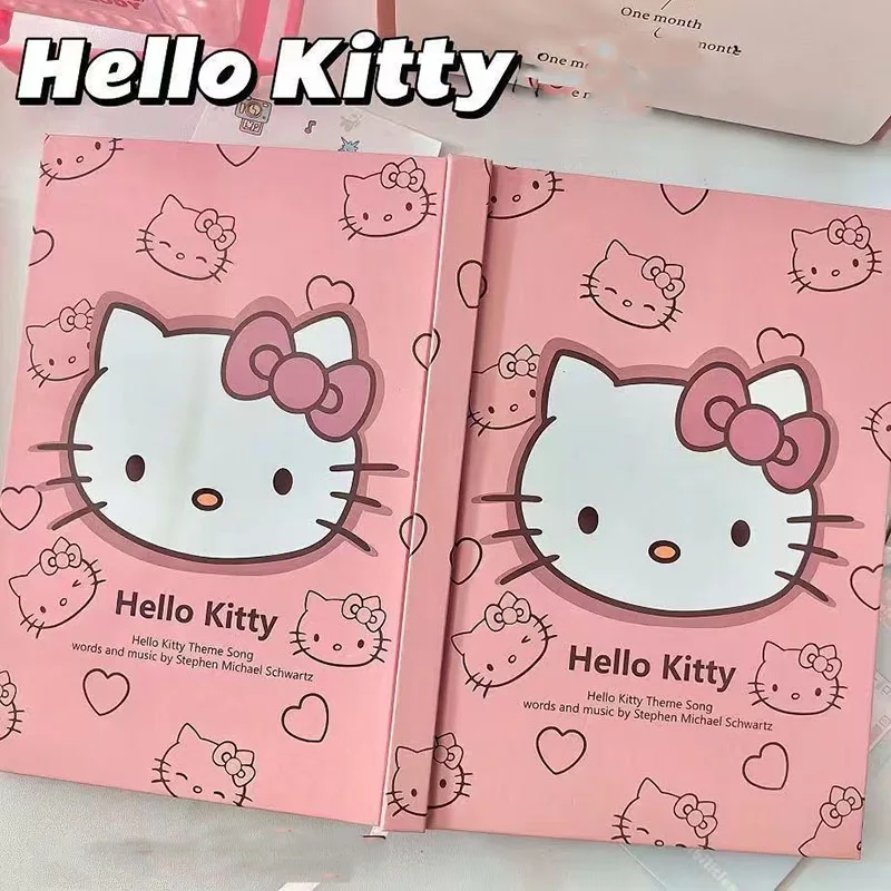 Miniso Hello Kittys Notebook Cute Cartoon Student Stationery A5 80 Page Horizontal Line Book Student Notepad Ins Classmate Gifts