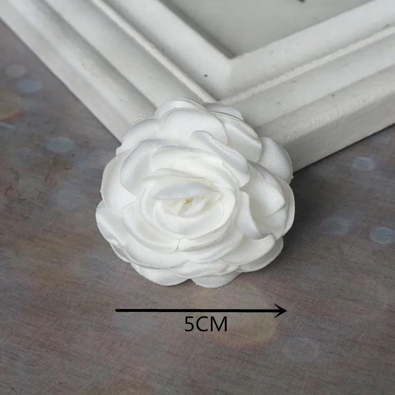 10PCS Off White Series Mix Styles Set Chiffon Fabric Flowers For Wedding Invitation Artificial Flowers For Dress Hat Decoration
