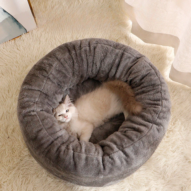 Arctic Flannel Round Nest Suitable for All Seasons Warm Wear-resistant Breathable Small Cat Dog Nest Pet Nest Deep Sleep Nest