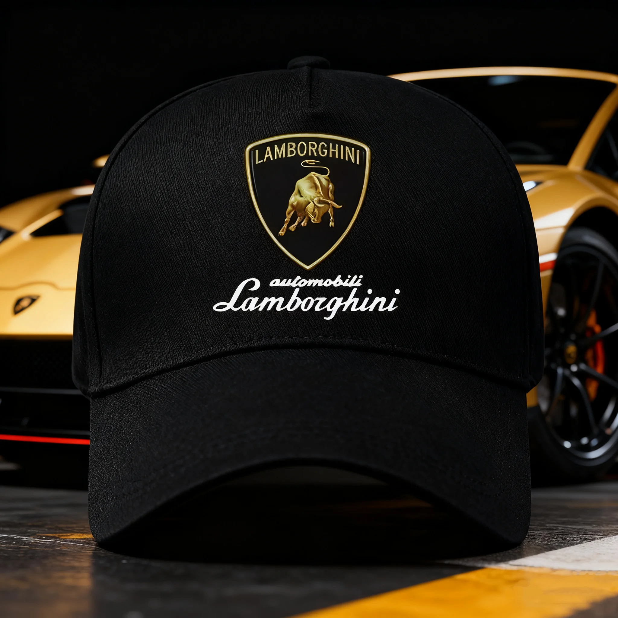 Modische Freizeitkappe mit Auto-Logo, Baumwollkappe, verstellbare Baseball-Outdoor-Sommer-Sporthüte für Lamborghini URUS Huracan Aventador