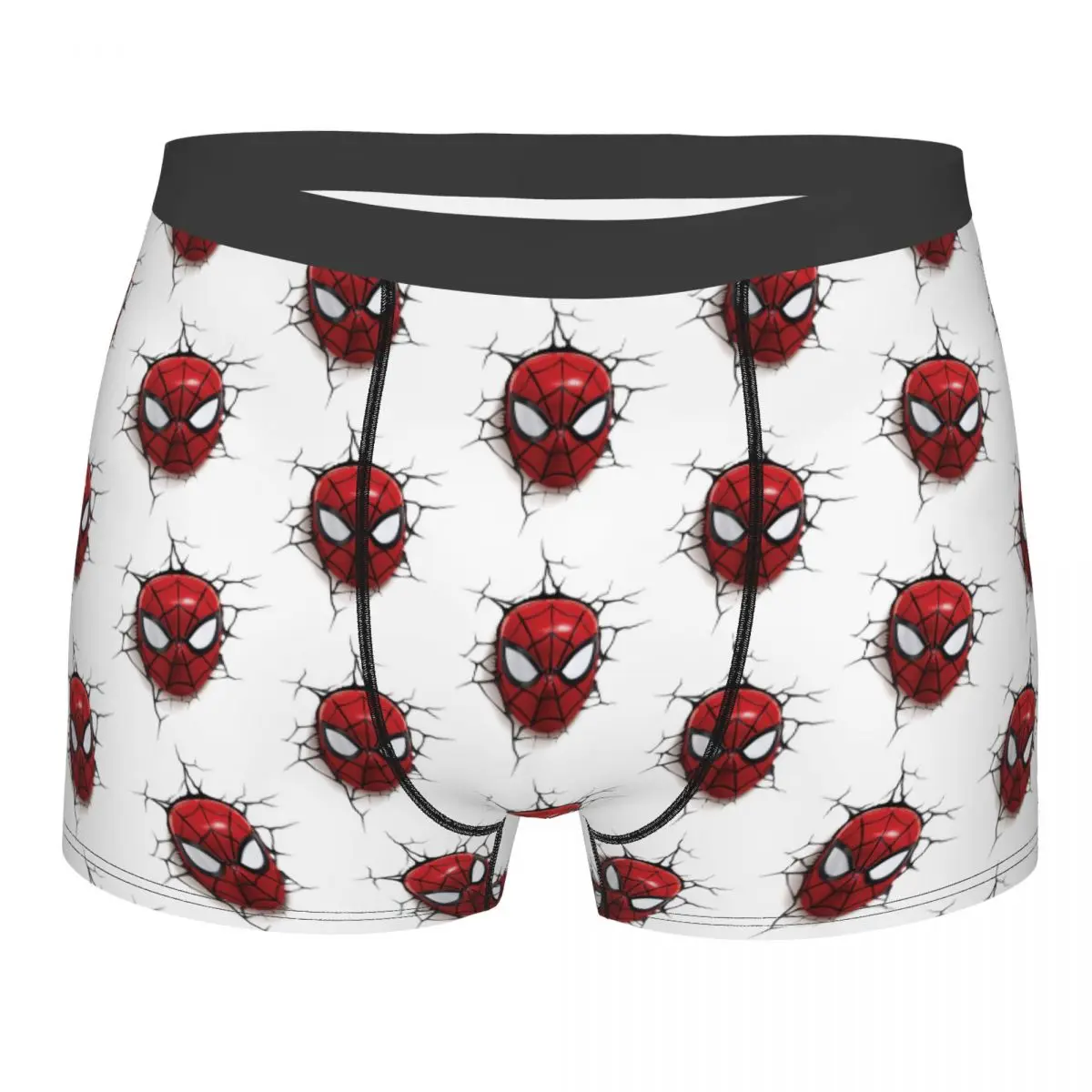 Male Novelty Spiderman Wall Underwear Head Log Boxer Briefs Breathable Shorts Panties Underpants