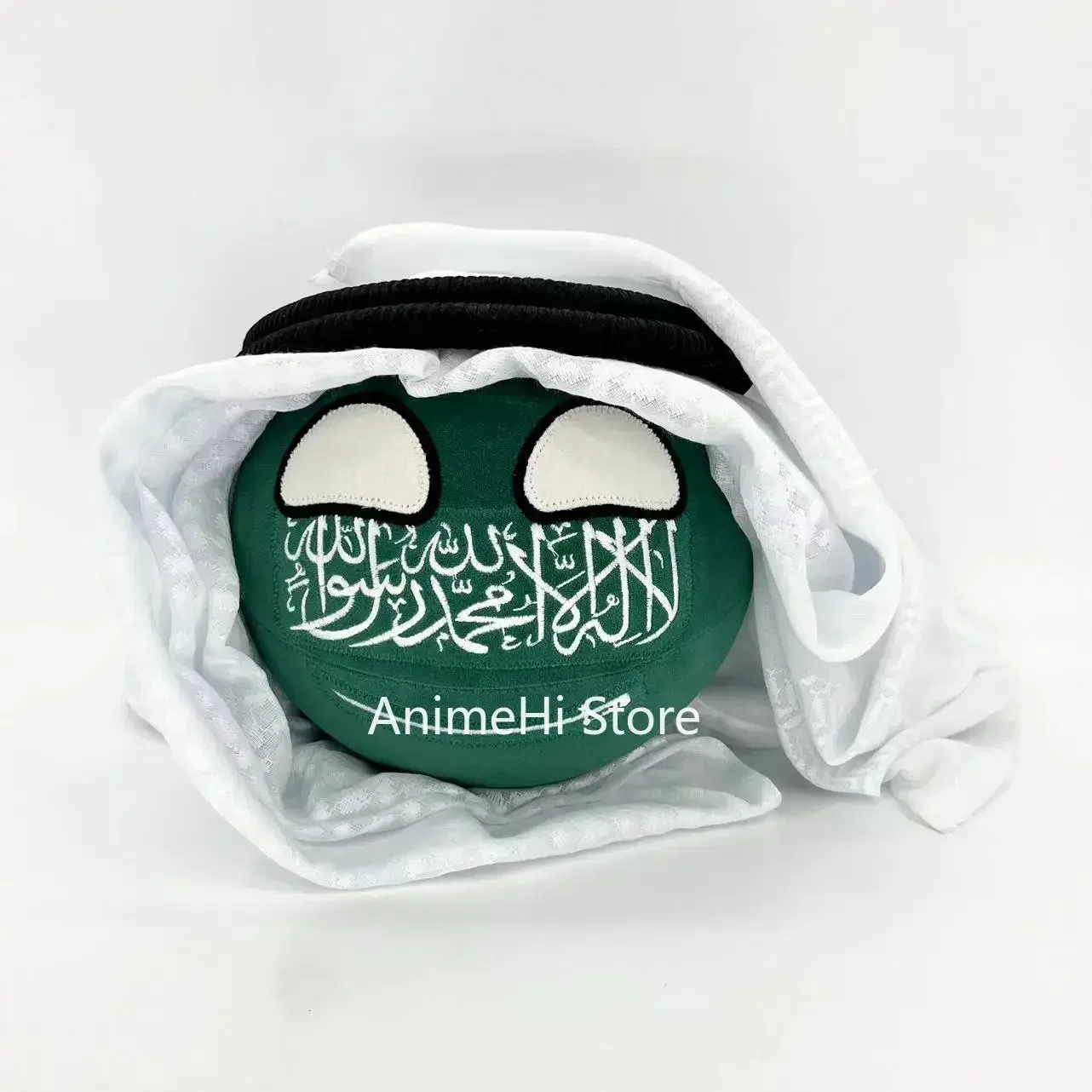 SAUball Polandball ตุ๊กตา Plush ซาอุดีอาระเบีย Countryball SHEMAGH Country Ball ตุ๊กตาหมอนคอสเพลย์ของเล่นสําหรับของขวัญ