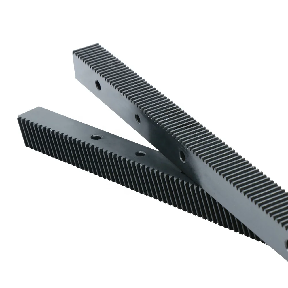 HLTNC Straight / Helical Tooth Gear Rack With Mounting Holes 1M/1.25M/1.5M/2M/2.5M/3M /4M/5M/6M/8M Length Customization for Cnc