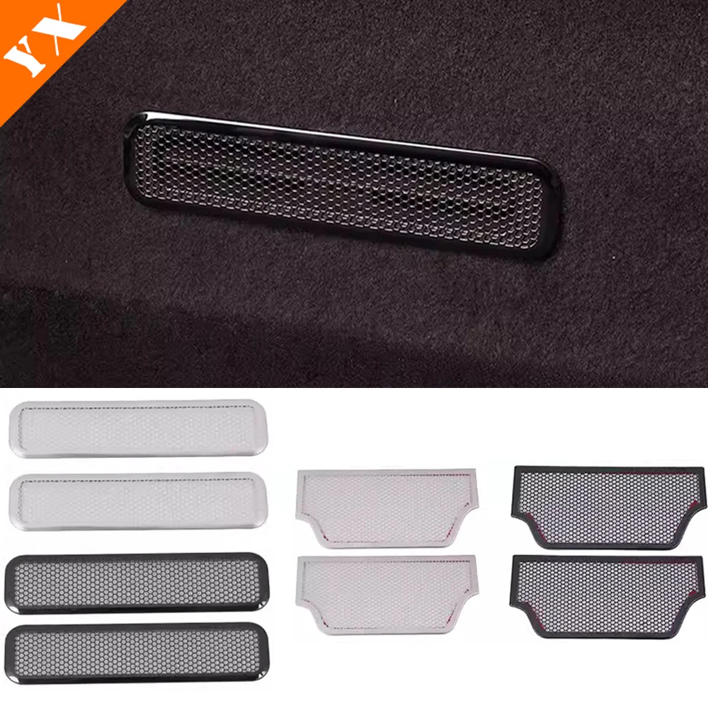 

For Huawei Aito M7 Accessories 2024-2025 Stainless Car Seats Air Conditioner Vents Garnish Cover Black Trim Protective Sticker