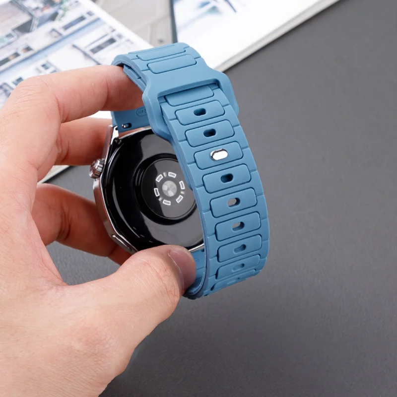 Силиконовый ремешок для Samsung Galaxy Watch 7/6/5/4 Active 2 40 мм 44 мм Спортивный браслет HUAWEI Watch GT 2e 3 4 5 18 мм 20 мм 22 мм Ремешки
